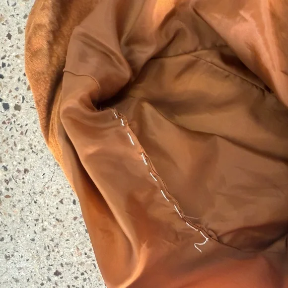Cripple creek women’s Suede leather Zip-Front Jacket in Chestnut Brown size S - Picture 6 of 7